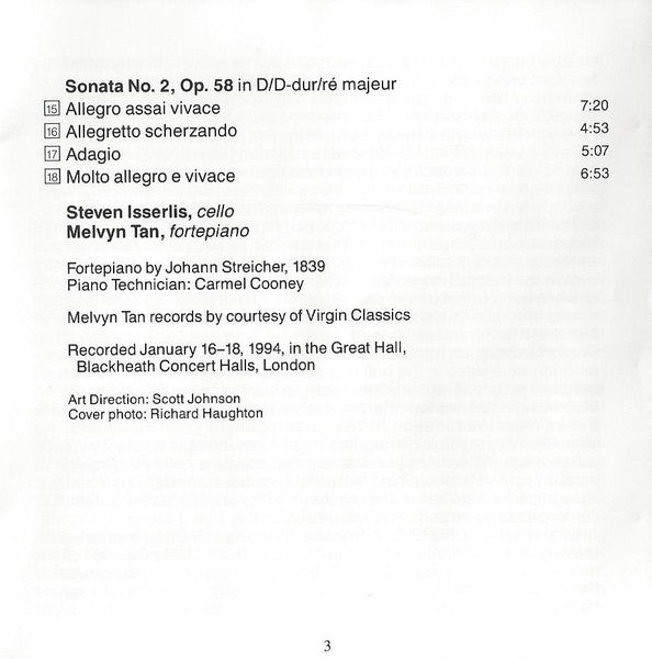 Works For Cello And Piano, Complete (CD) | Excellent+ (EX+) Near Mint (NM)