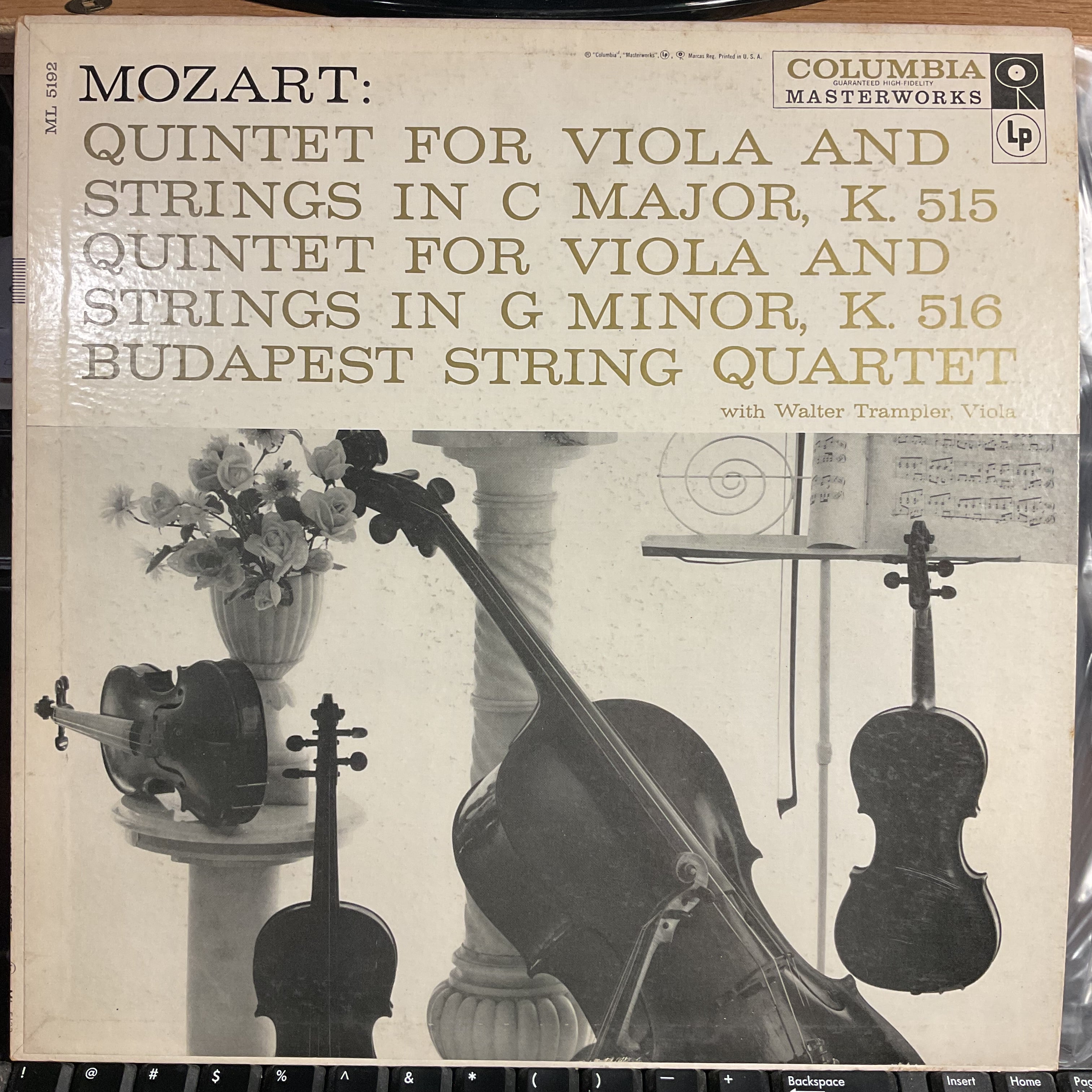 Wolfgang Amadeus Mozart - Quintet For Viola And Strings In C Major, K. 515 (VINYL) | Excellent+ (EX+) Near Mint (NM)