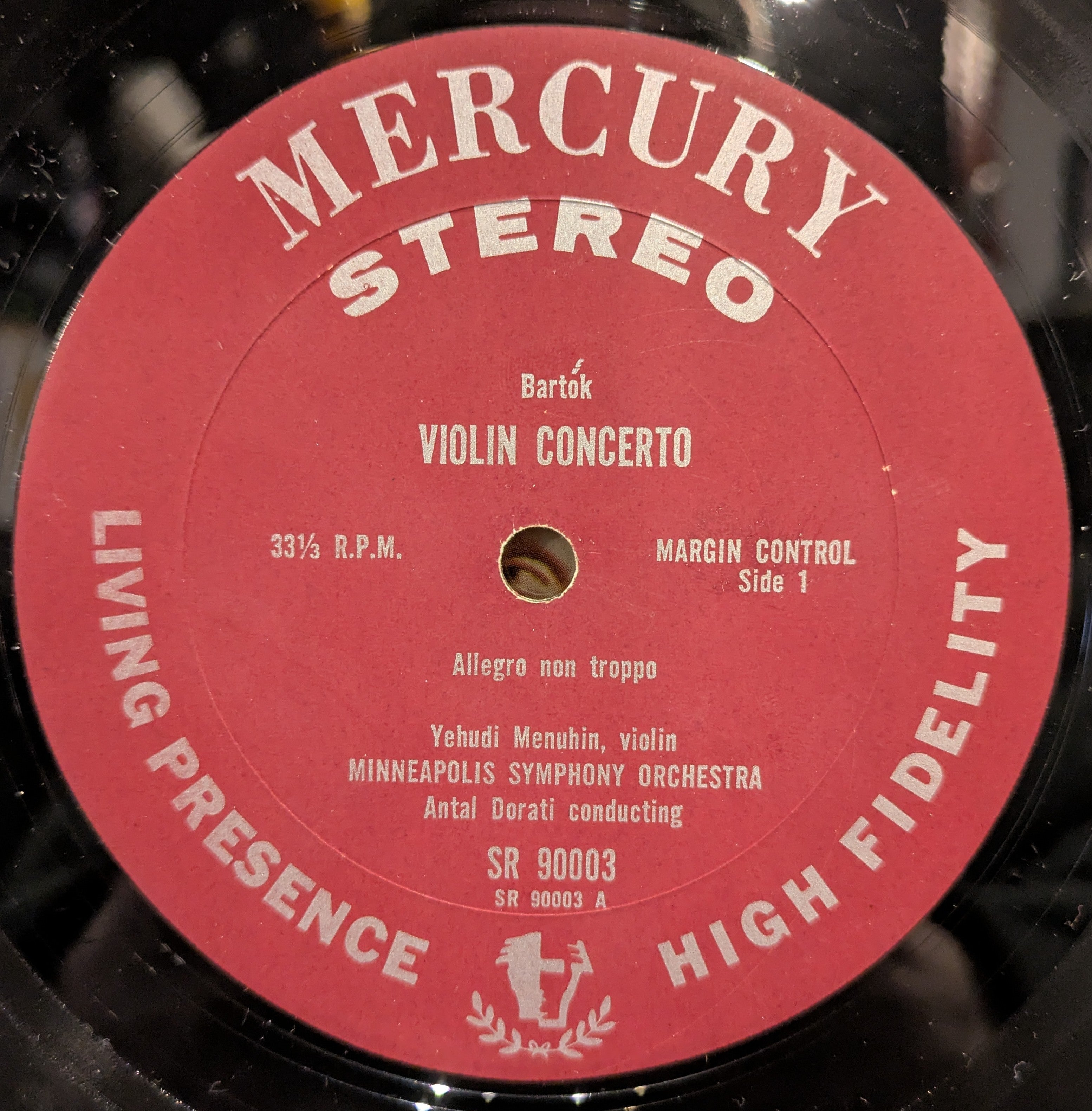 Béla Bartók - Violin Concerto (VINYL) | Excellent+ (EX+) Excellent+ (EX+)