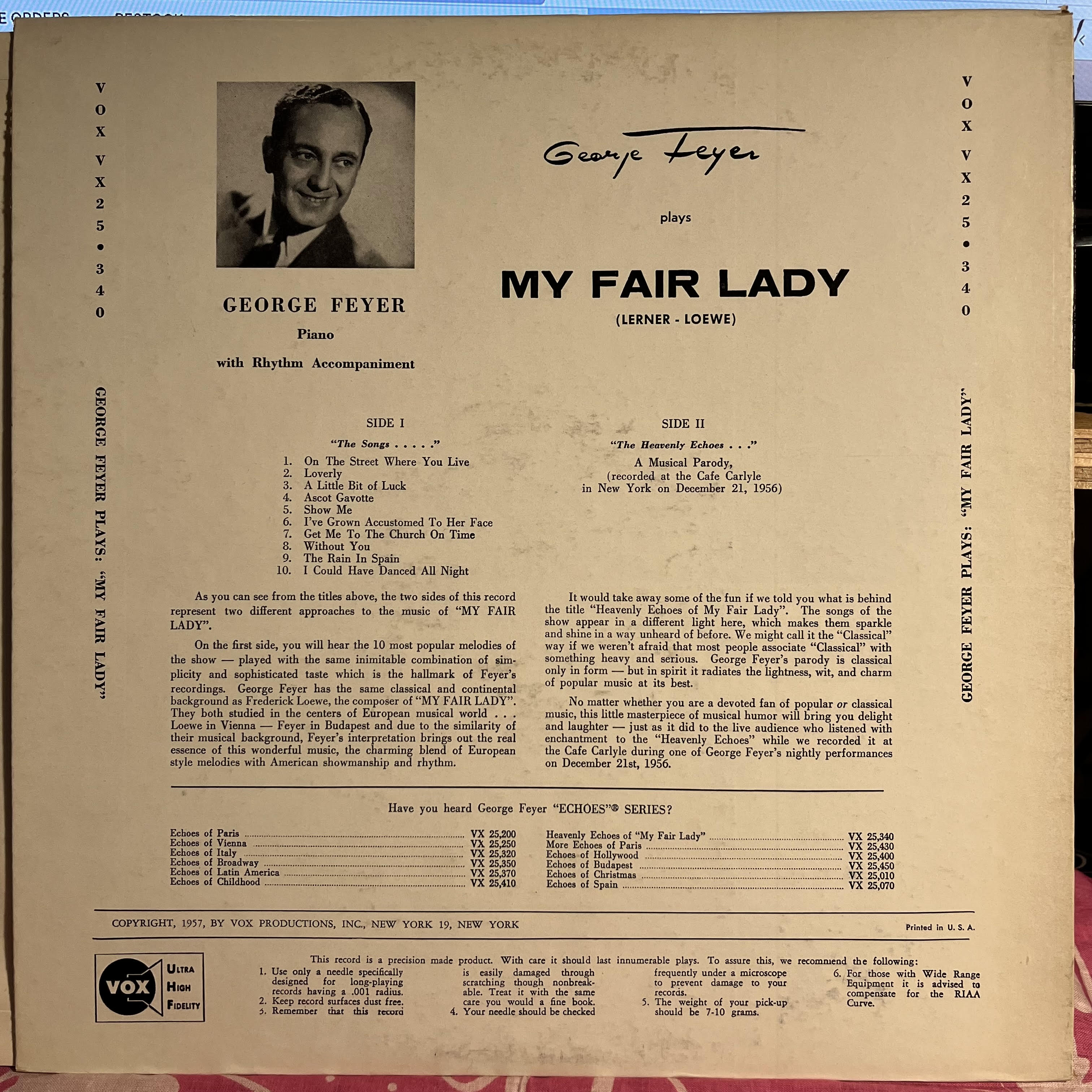 Heavenly Echoes Of My Fair Lady | Excellent (EX) Excellent (EX)
