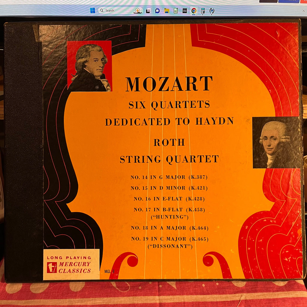 Wolfgang Amadeus Mozart - MOZART Six quartets dedicated to Haydn Roth String Quartet. Quartet No. 14 In G Major (K.387), Quartet No. 15 In D Minor (K.421) | Excellent (EX) Very Good Plus (VG+)