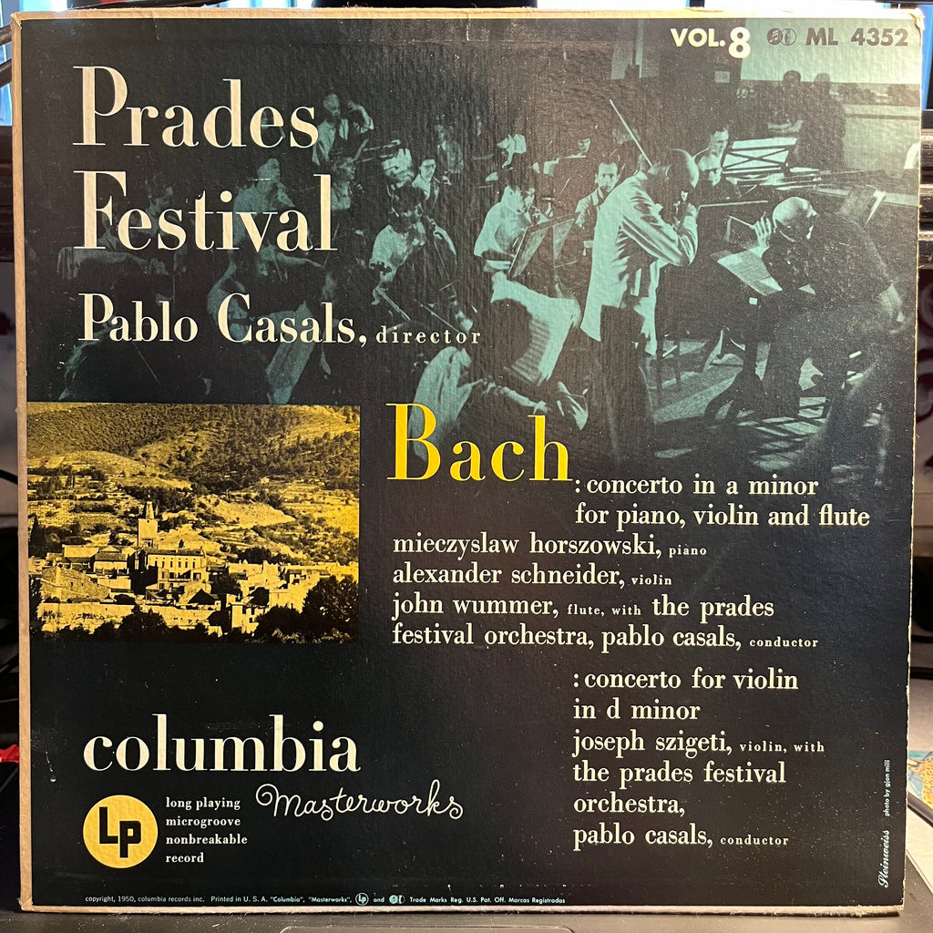Johann Sebastian Bach - Prades Festival - Vol. 8 | Excellent (EX) Excellent (EX)