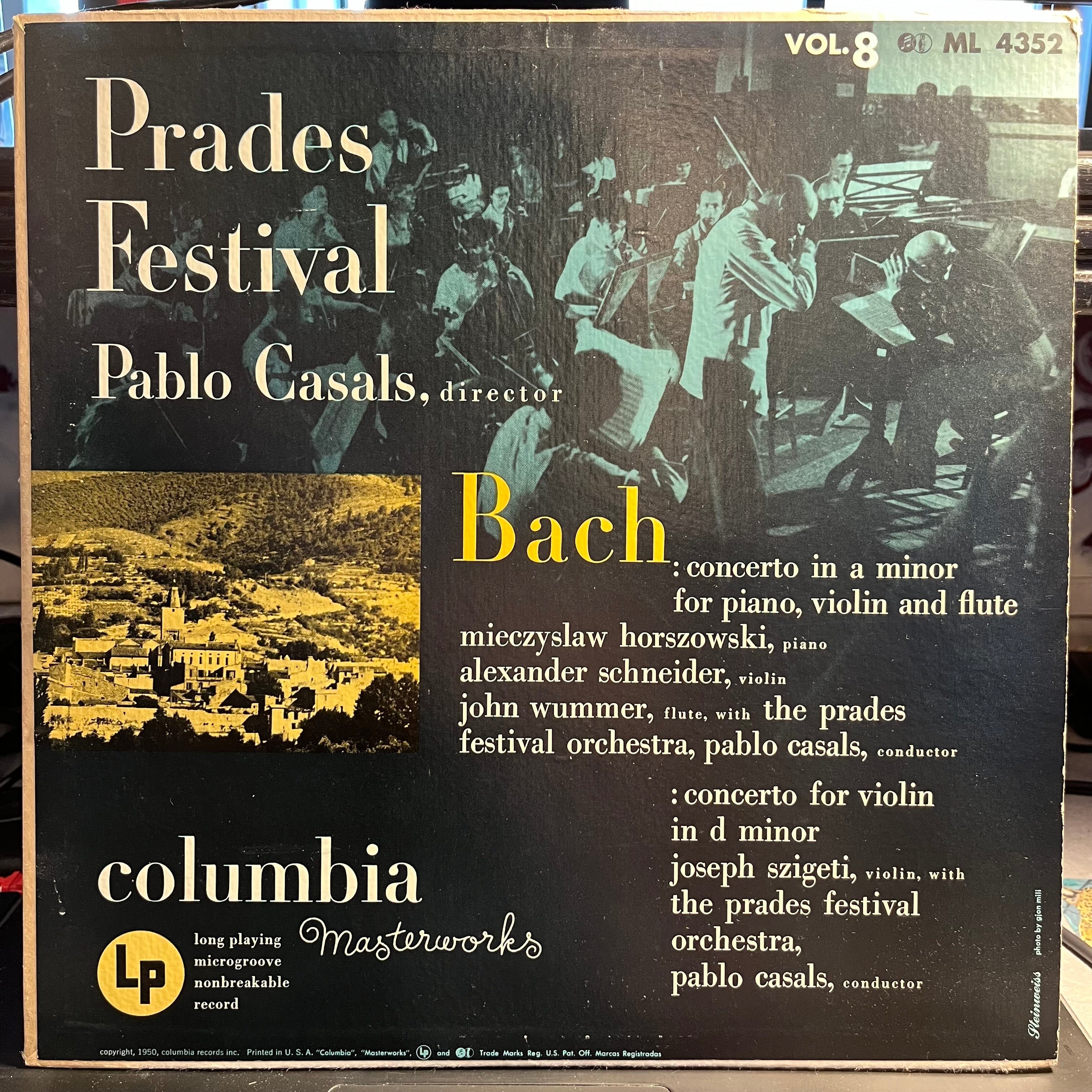 Johann Sebastian Bach - Prades Festival - Vol. 8 | Excellent (EX) Excellent (EX)