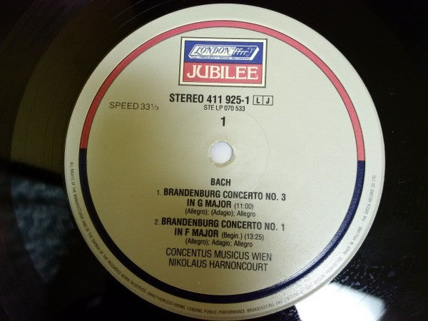 Johann Sebastian Bach - Brandenburg Concertos | Excellent (EX) Very Good Plus (VG+)