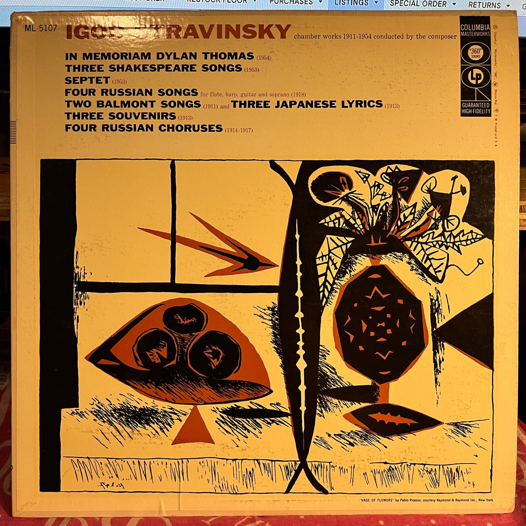 Igor Stravinsky - In Memoriam Dylan Thomas | Excellent (EX) Near Mint (NM)