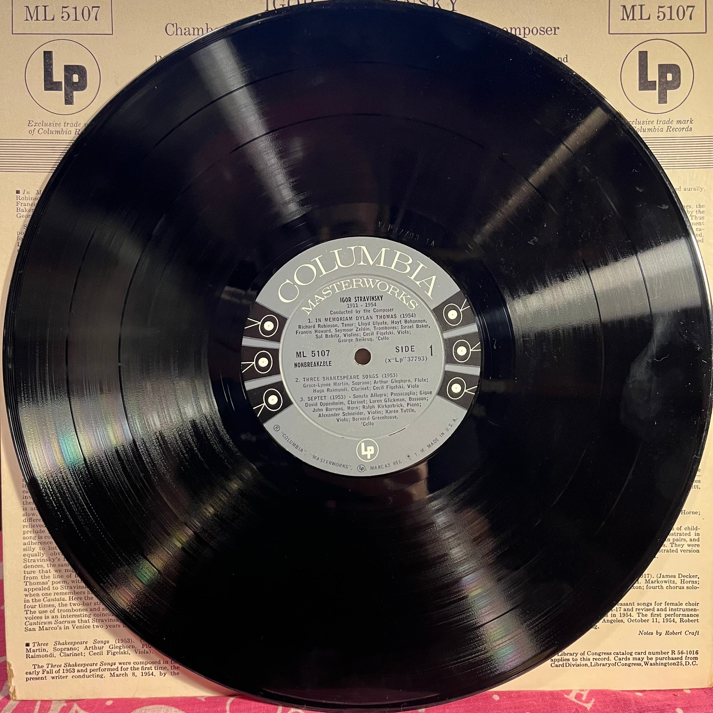 Igor Stravinsky - In Memoriam Dylan Thomas | Excellent (EX) Near Mint (NM)