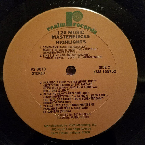 Various - 120 Music Masterpieces Highlights Vol. 2 (2xVINYL) | Near Mint- (NM-) Excellent+ (EX+)