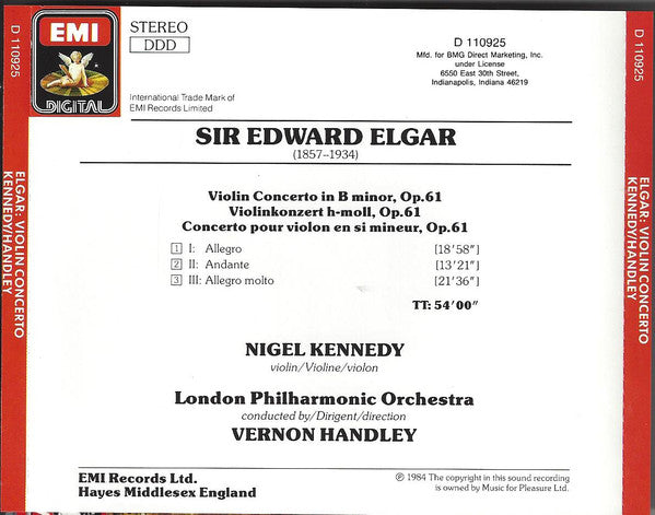 Violin Concerto (CD) | Near Mint (NM) Near Mint (NM)