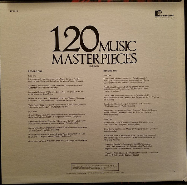 Various - 120 Music Masterpieces Highlights Vol. 2 (2xVINYL) | Near Mint- (NM-) Excellent+ (EX+)