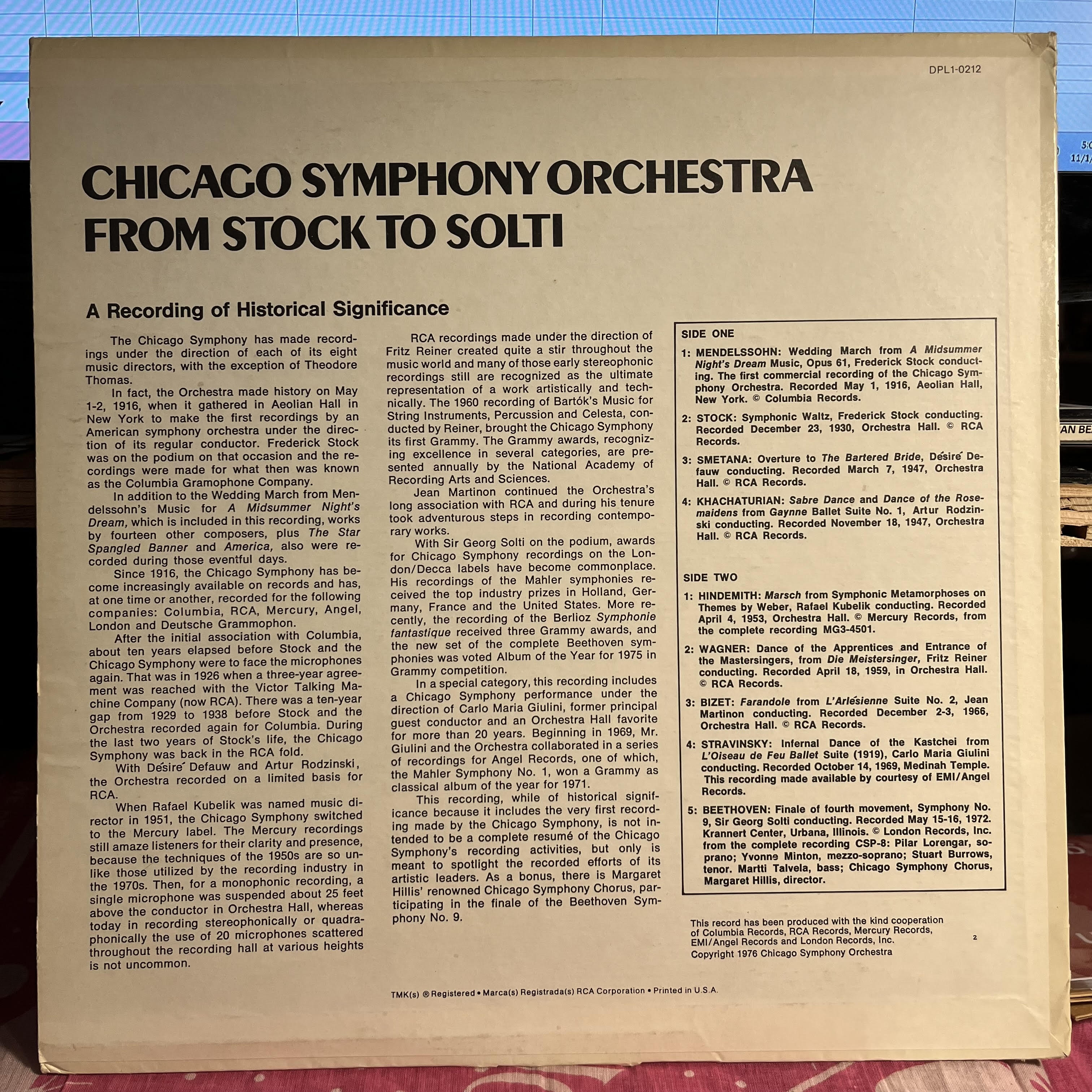 Chicago Symphony Orchestra - From Stock To Solti - A Recording Of Historical Significance | Near Mint (NM) Excellent (EX)