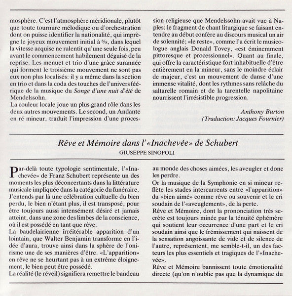 Schubert: Symphony No.8 "Unfinished" / Mendelssohn: Symphony No.4 "Italian" (CD) | Near Mint (NM) Near Mint (NM)