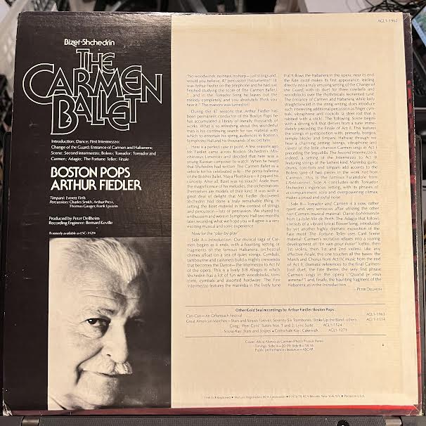 Arthur Fiedler - The Carmen Ballet (VINYL) | Near Mint- (NM-) Excellent+ (EX+)
