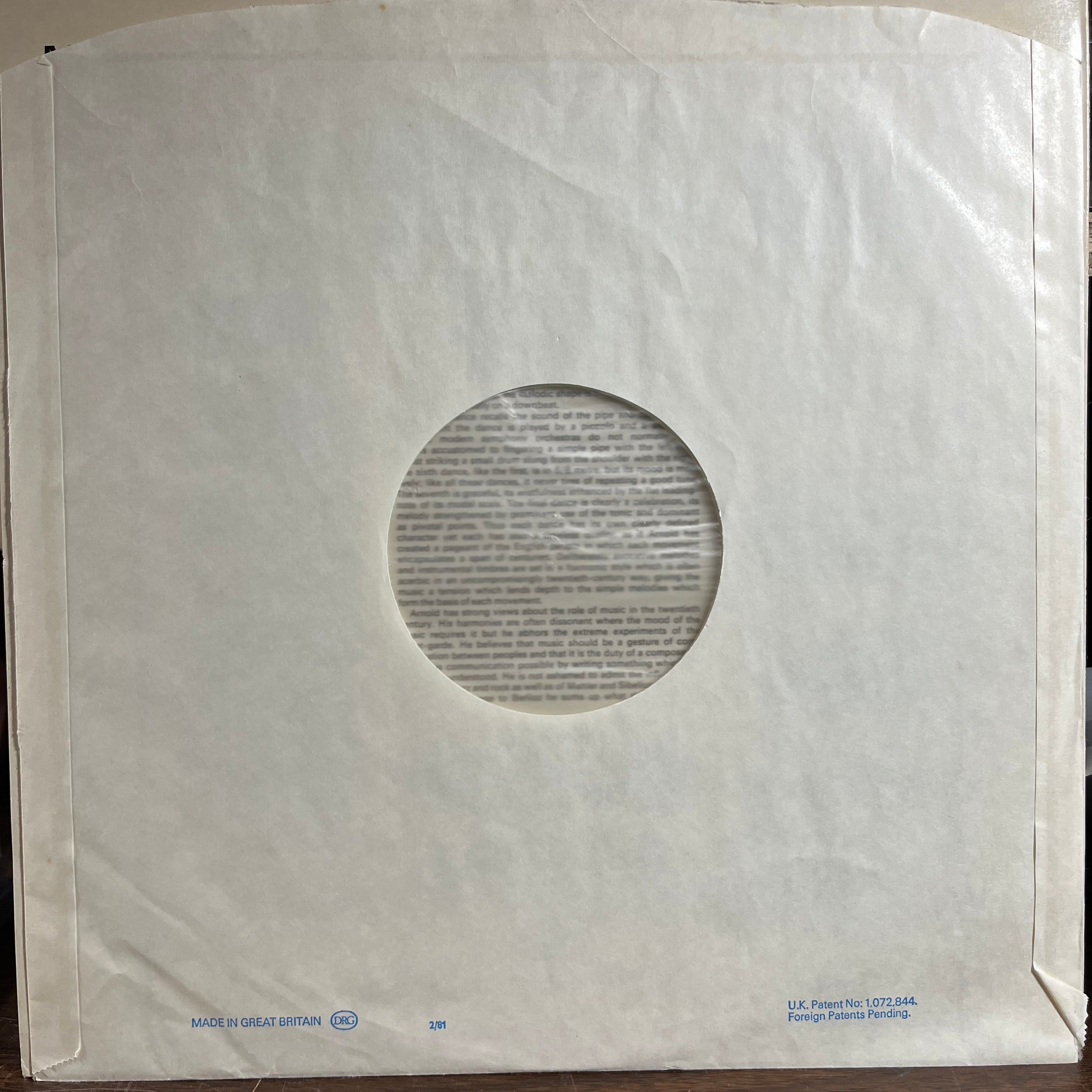 English ∙ Scottish & Cornish Dances (VINYL) | Near Mint- (NM-) Excellent+ (EX+)