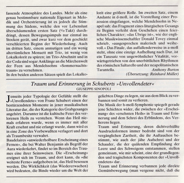 Schubert: Symphony No.8 "Unfinished" / Mendelssohn: Symphony No.4 "Italian" (CD) | Near Mint (NM) Near Mint (NM)