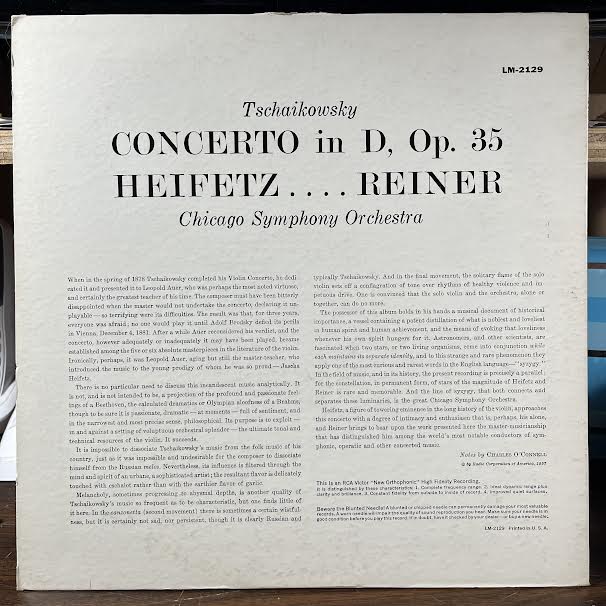 Pyotr Ilyich Tchaikovsky - Concerto For Violin In D Major (VINYL) | Near Mint- (NM-) Near Mint- (NM-)