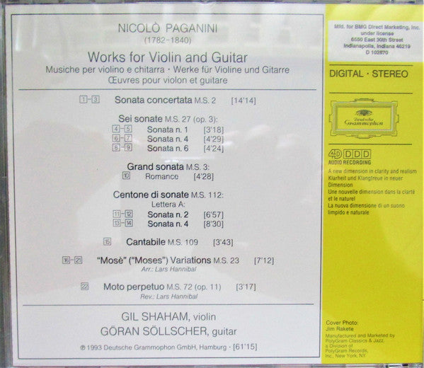 Niccolò Paganini - Paganini For Two (CD) | Near Mint (NM) Near Mint (NM)