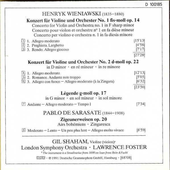 Violin Concertos Nos. 1 & 2, Zigeunerweisen (CD) | Near Mint (NM) Near Mint (NM)