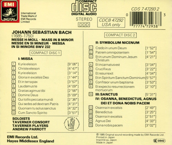 Mass In B Minor (2xCD) | Near Mint (NM or M-)