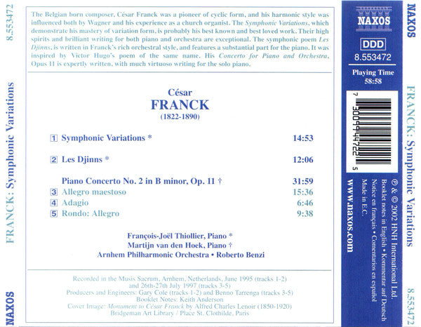 Symphonic Variations, Les Djinns, Piano Concerto No. 2 (CD) | Near Mint (NM) Near Mint (NM)