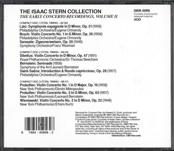 Isaac Stern - The Early Concerto Recordings, Vol. 2 (3xCD) | Near Mint (NM) Near Mint (NM)