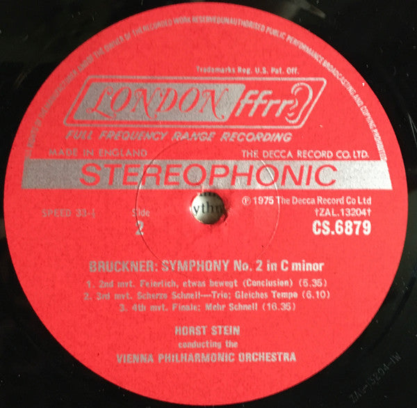 Anton Bruckner - Symphony No. 2 (VINYL) | Near Mint (NM) Near Mint (NM)