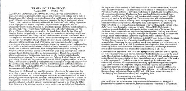 Granville Bantock - Hebridean Symphony / Celtic Symphony / The Witch Of Atlas / The Sea Reivers | Near Mint (NM)