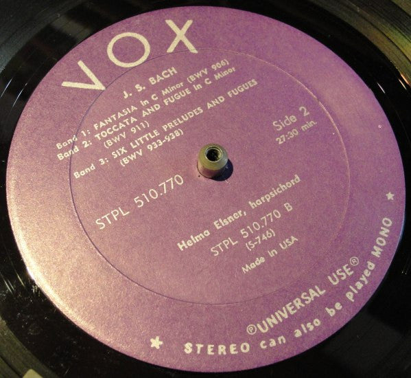 Johann Sebastian Bach - Harpsichord Music / Œuvres Pour Clavecin | Near Mint (NM) Near Mint (NM)