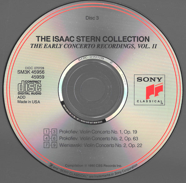 Isaac Stern - The Early Concerto Recordings, Vol. 2 (3xCD) | Near Mint (NM) Near Mint (NM)