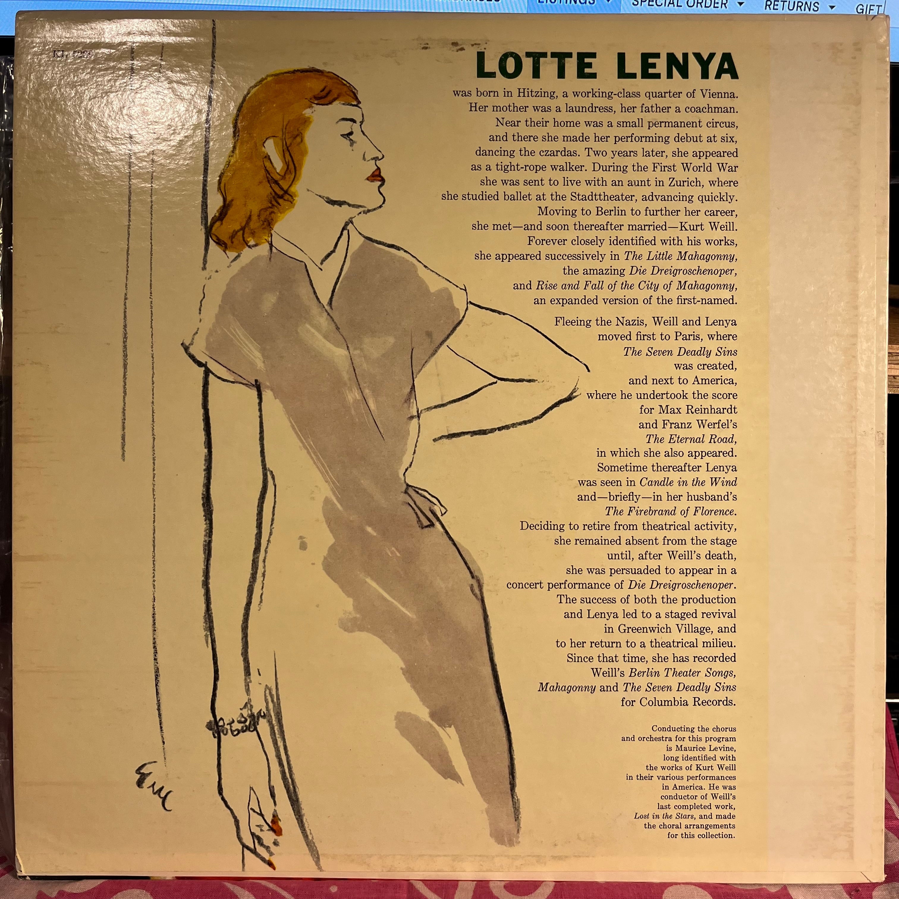 Lotte Lenya - September Song And Other American Theatre Songs Of Kurt Weill *MONO* | Near Mint (NM) Excellent (EX)