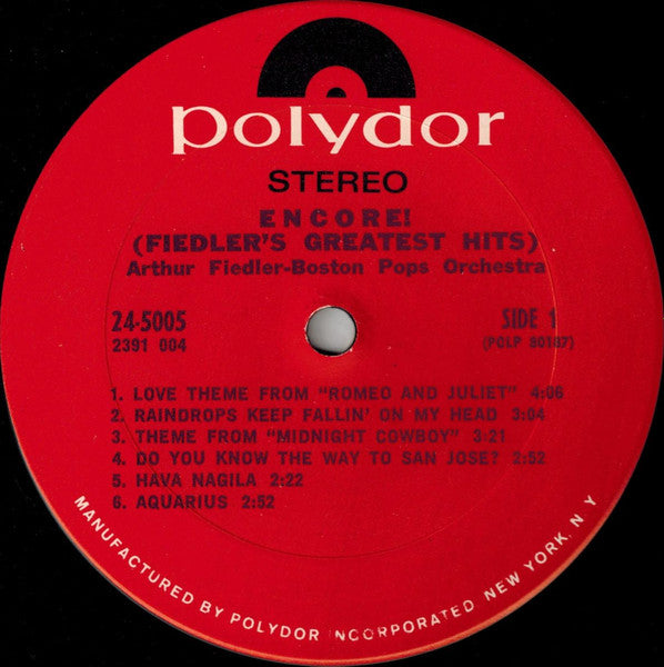 Arthur Fiedler - Encore (Fiedler's Greatest Hits) | Near Mint (NM) Excellent (EX)