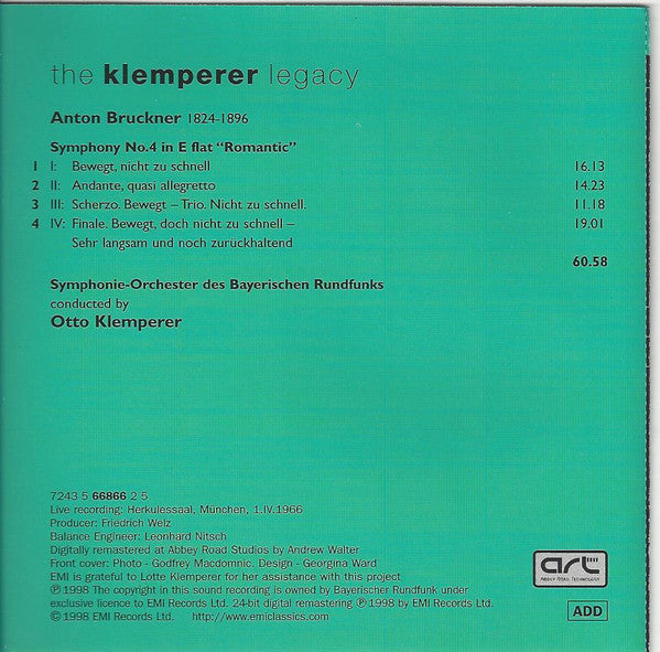 Anton Bruckner - Symphony 4 Romantic (CD) | Near Mint (NM) Near Mint (NM)
