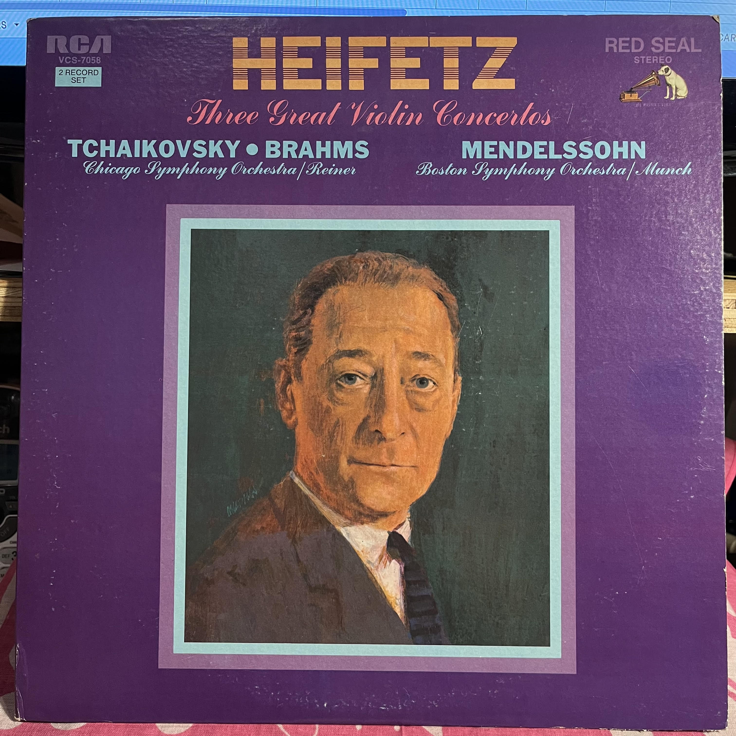 Jascha Heifetz - Three Great Violin Concertos | Near Mint (NM) Excellent (EX)