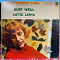 Lotte Lenya - September Song And Other American Theatre Songs Of Kurt Weill *MONO* | Near Mint (NM) Excellent (EX)