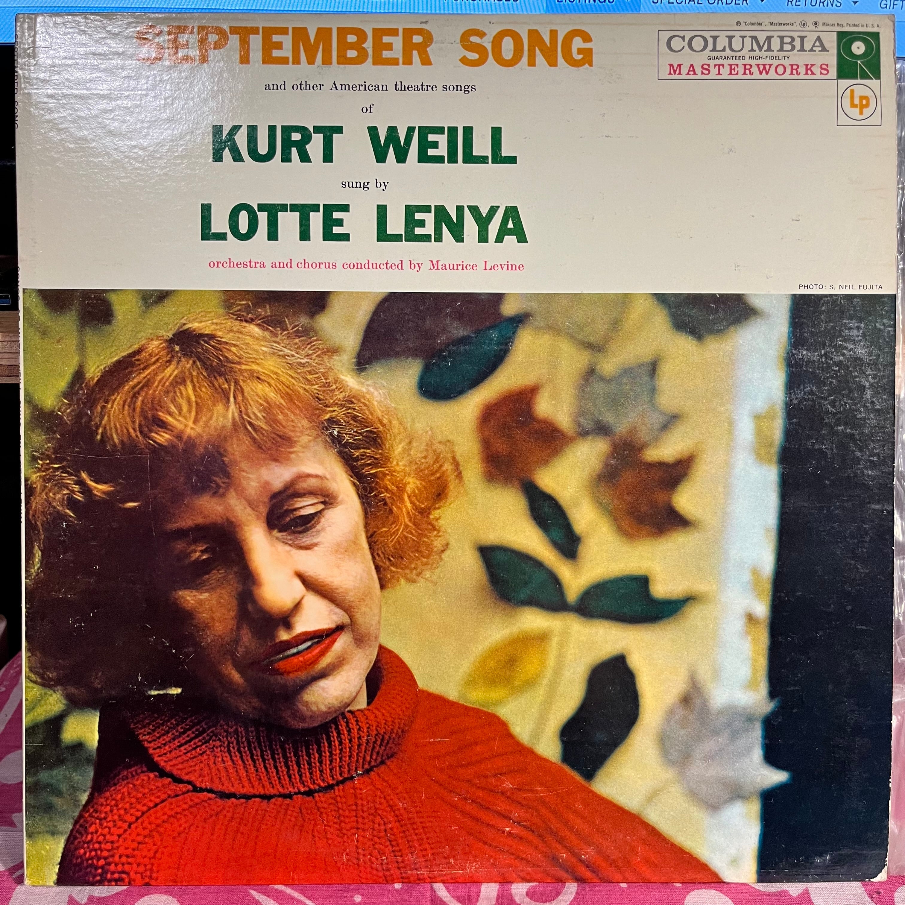 Lotte Lenya - September Song And Other American Theatre Songs Of Kurt Weill *MONO* | Near Mint (NM) Excellent (EX)
