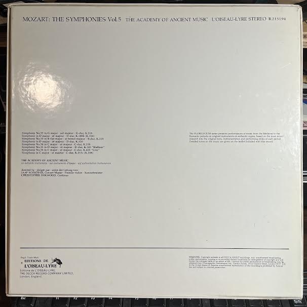 The Symphonies Vol. 5 (4xVINYL BOX) | Near Mint (NM or M-)