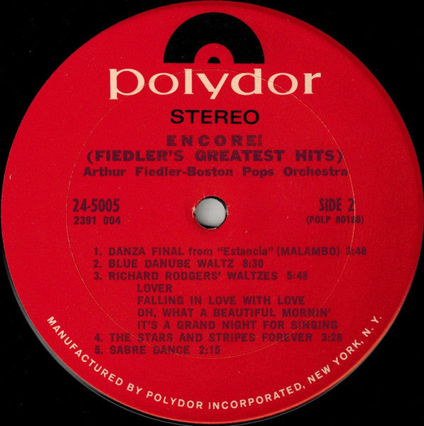 Arthur Fiedler - Encore (Fiedler's Greatest Hits) | Near Mint (NM) Excellent (EX)