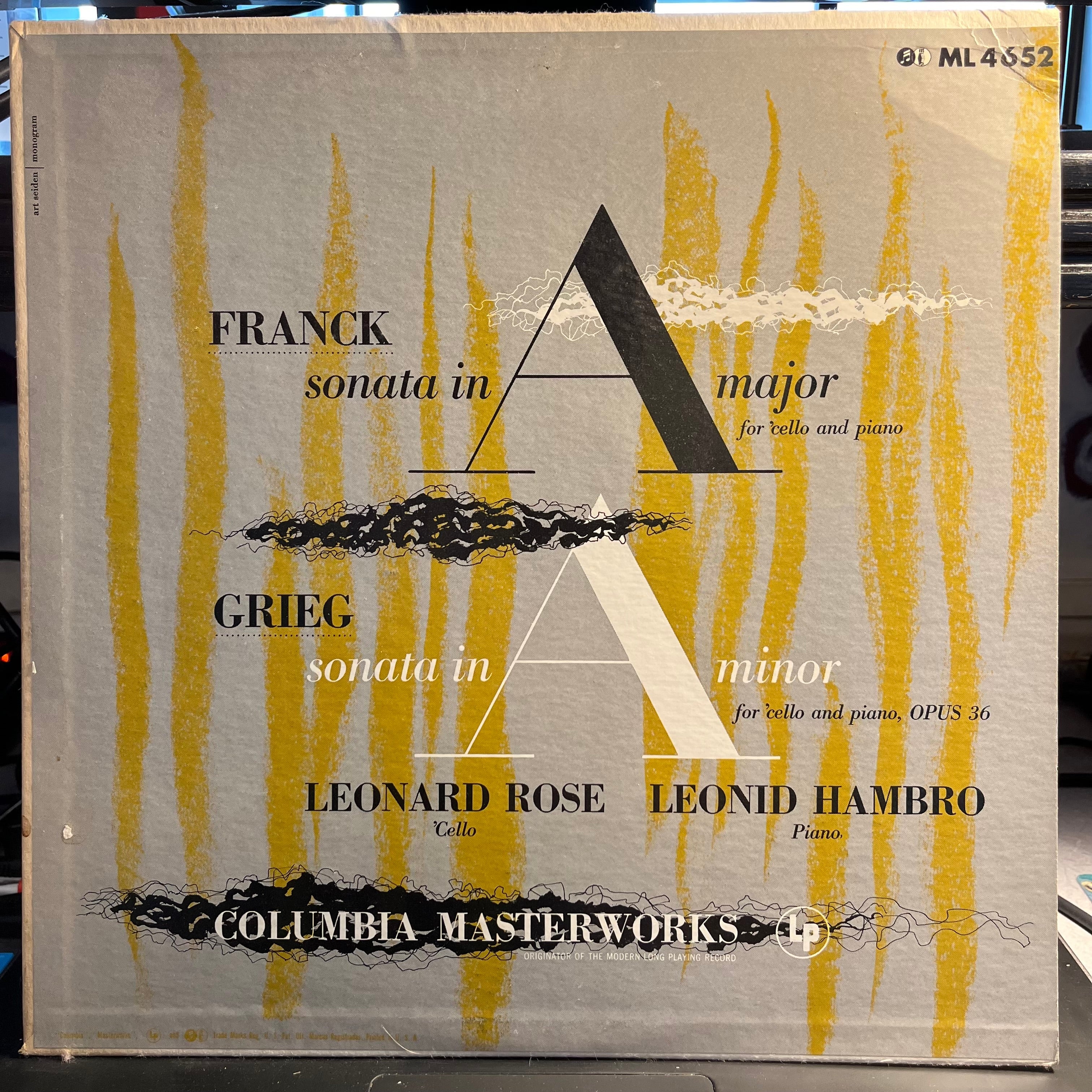 Leonard Rose - Franck: Sonata In A Major / Grieg: Sonata In A Minor | Near Mint (NM) Excellent (EX)