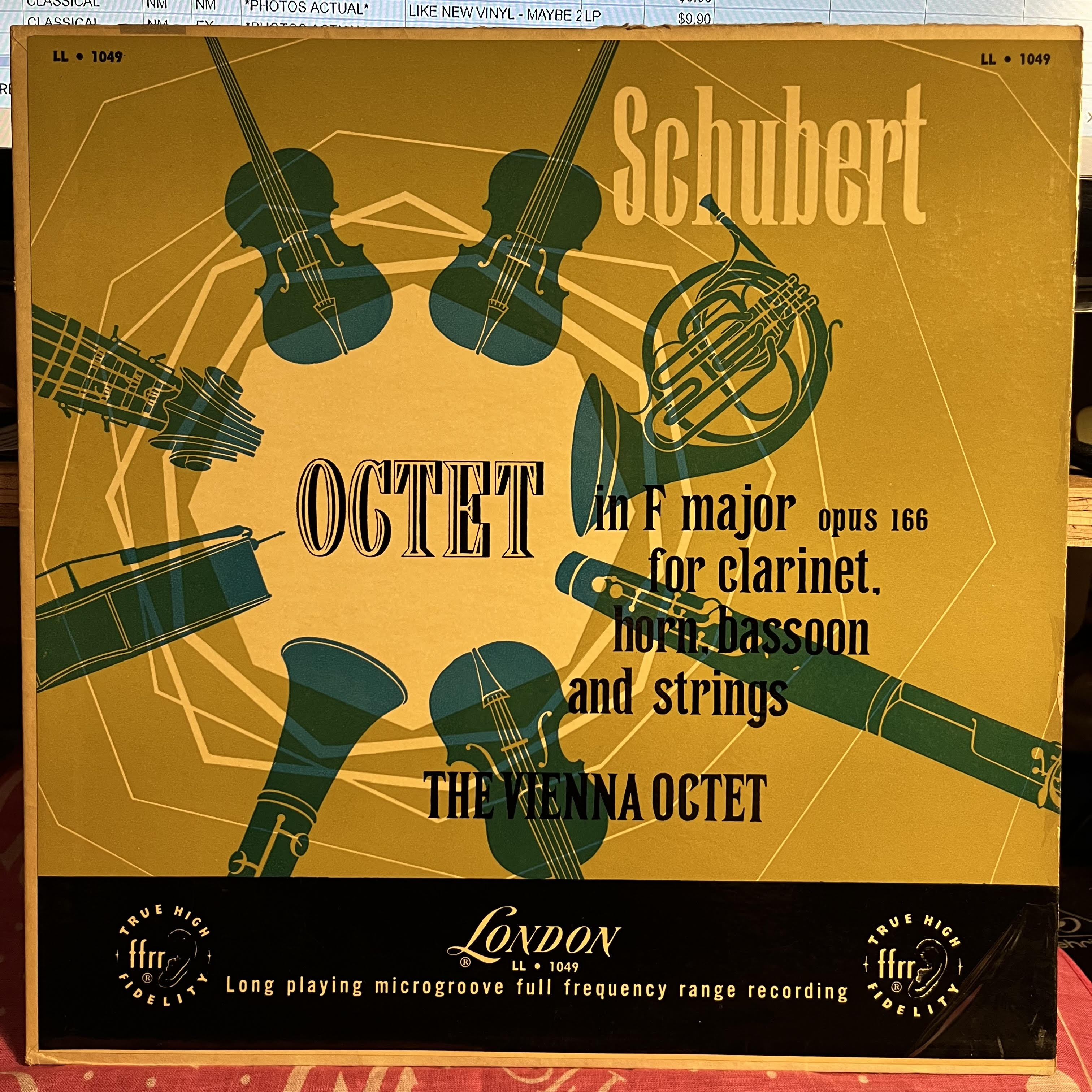 Franz Schubert - Octet In F Major Opus 166 For Clarinet, Horn, Bassoon And Strings | Near Mint (NM) Excellent (EX)
