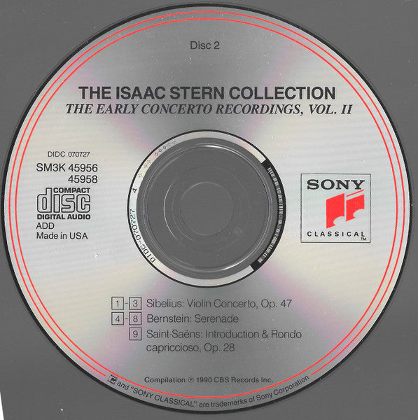 Isaac Stern - The Early Concerto Recordings, Vol. 2 (3xCD) | Near Mint (NM) Near Mint (NM)