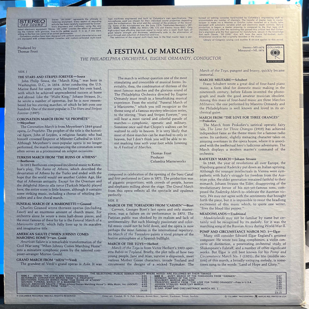 The Philadelphia Orchestra - A Festival Of Marches *STEREO* | Near Mint (NM) Excellent (EX)