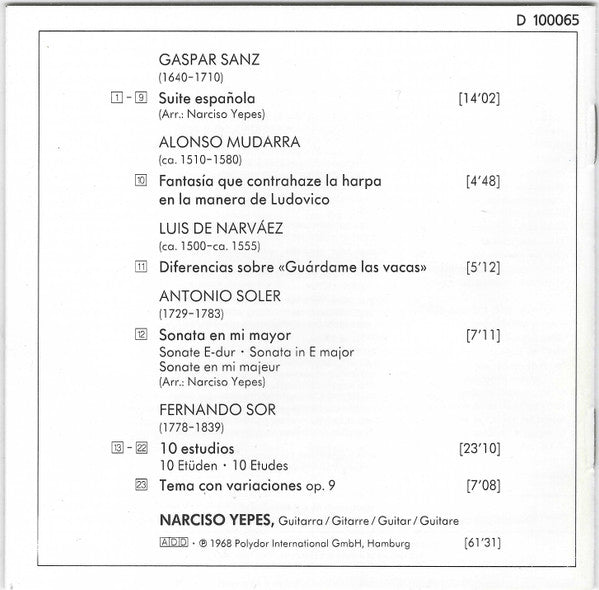 Guitarra Española (CD) | Near Mint (NM) Near Mint (NM)