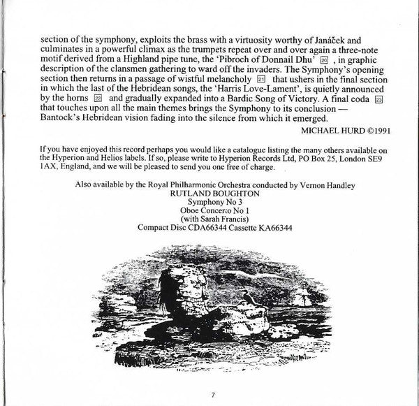 Granville Bantock - Hebridean Symphony / Celtic Symphony / The Witch Of Atlas / The Sea Reivers | Near Mint (NM)