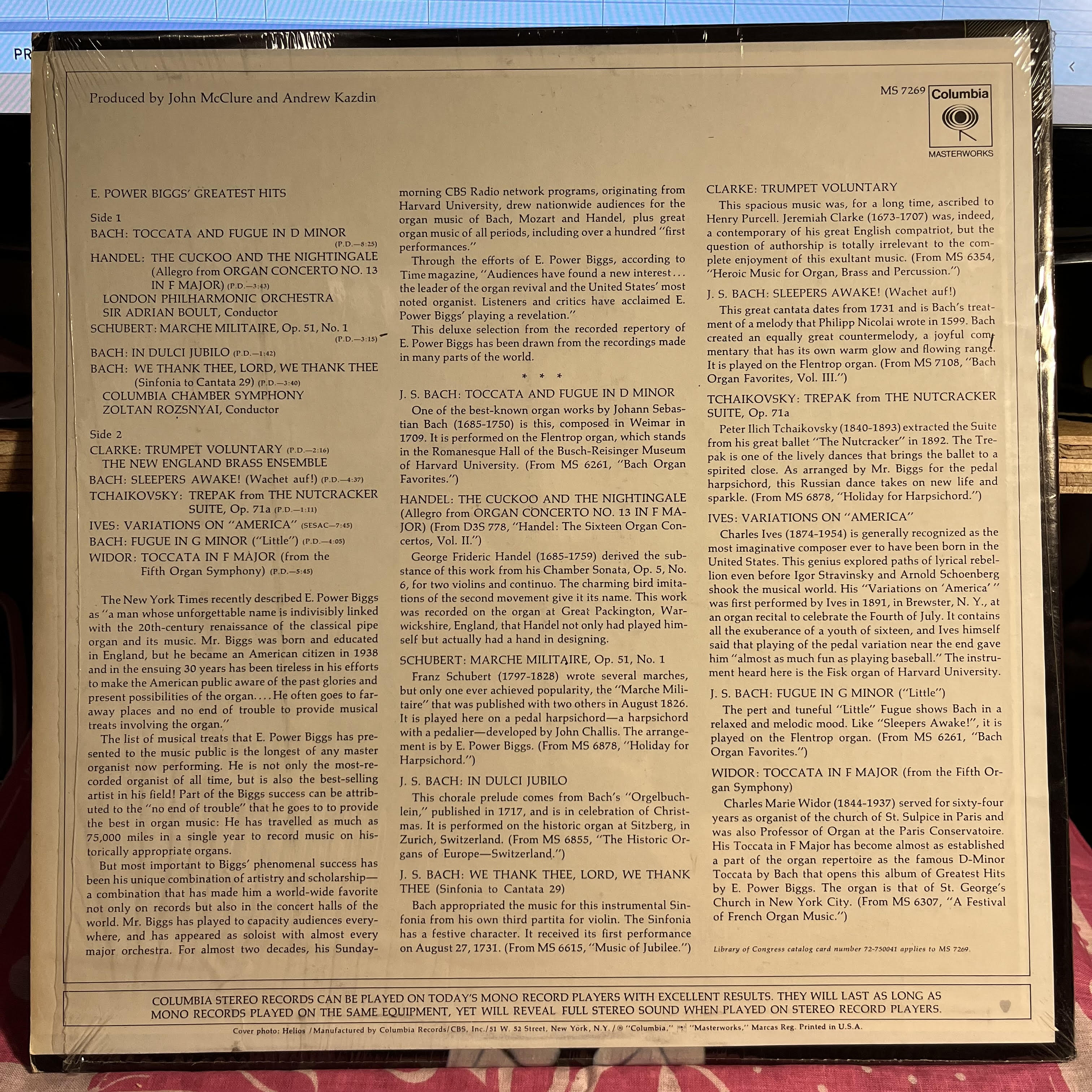E. Power Biggs' Greatest Hits *SHRINK* | Near Mint (NM) Near Mint (NM)