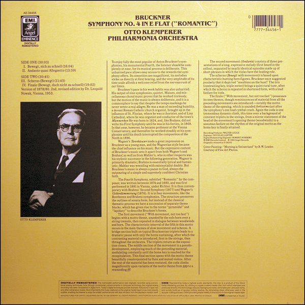 Anton Bruckner - Symphony No. 4 In E Flat ("Romantic") | Near Mint (NM) Near Mint (NM)