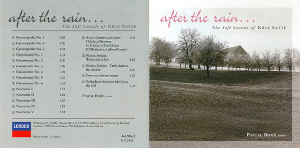 Erik Satie - After The Rain... The Soft Sounds Of Erik Satie (CD) | Near Mint (NM) Near Mint (NM)