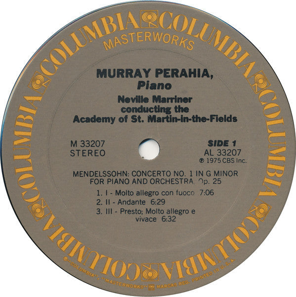 Murray Perahia - Piano Concertos (No. 1 In G Minor, Op. 25 / No. 2 In D Minor, Op. 40) | Near Mint (NM) Excellent (EX)