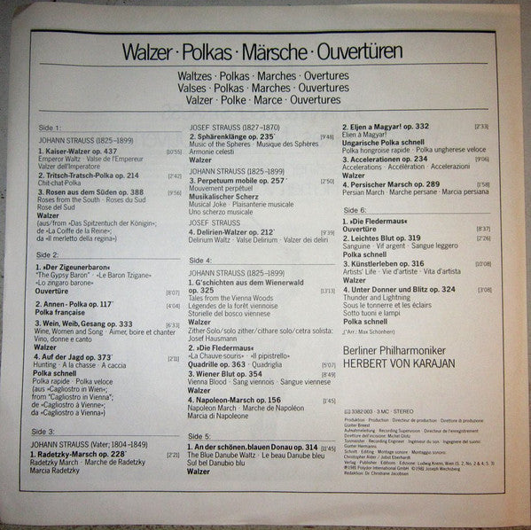 Berliner Philharmoniker - Johann & Josef Strauss Walzer•Polkas•Märsche•Ouvertüren *BOX* | Near Mint (NM) Excellent (EX)