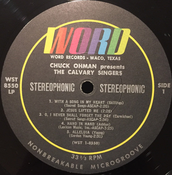 Chuck Ohman - Chuck Ohman Presents The Calvary Singers (VINYL) | Near Mint (NM) Near Mint (NM)