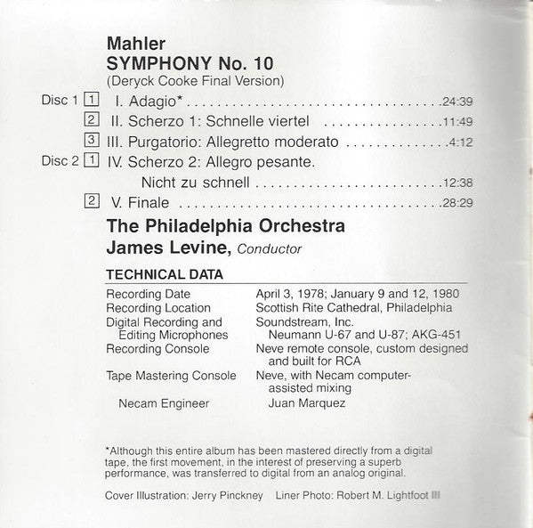 James Levine (2) - Symphony No. 10 (Deryck Cooke Final Version)(2xCD) | Near Mint (NM or M-)