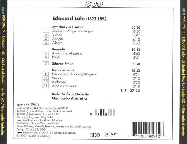 Symphony In G Minor · Rhapsody · Scherzo · Divertimento (CD) | Near Mint (NM) Near Mint (NM)